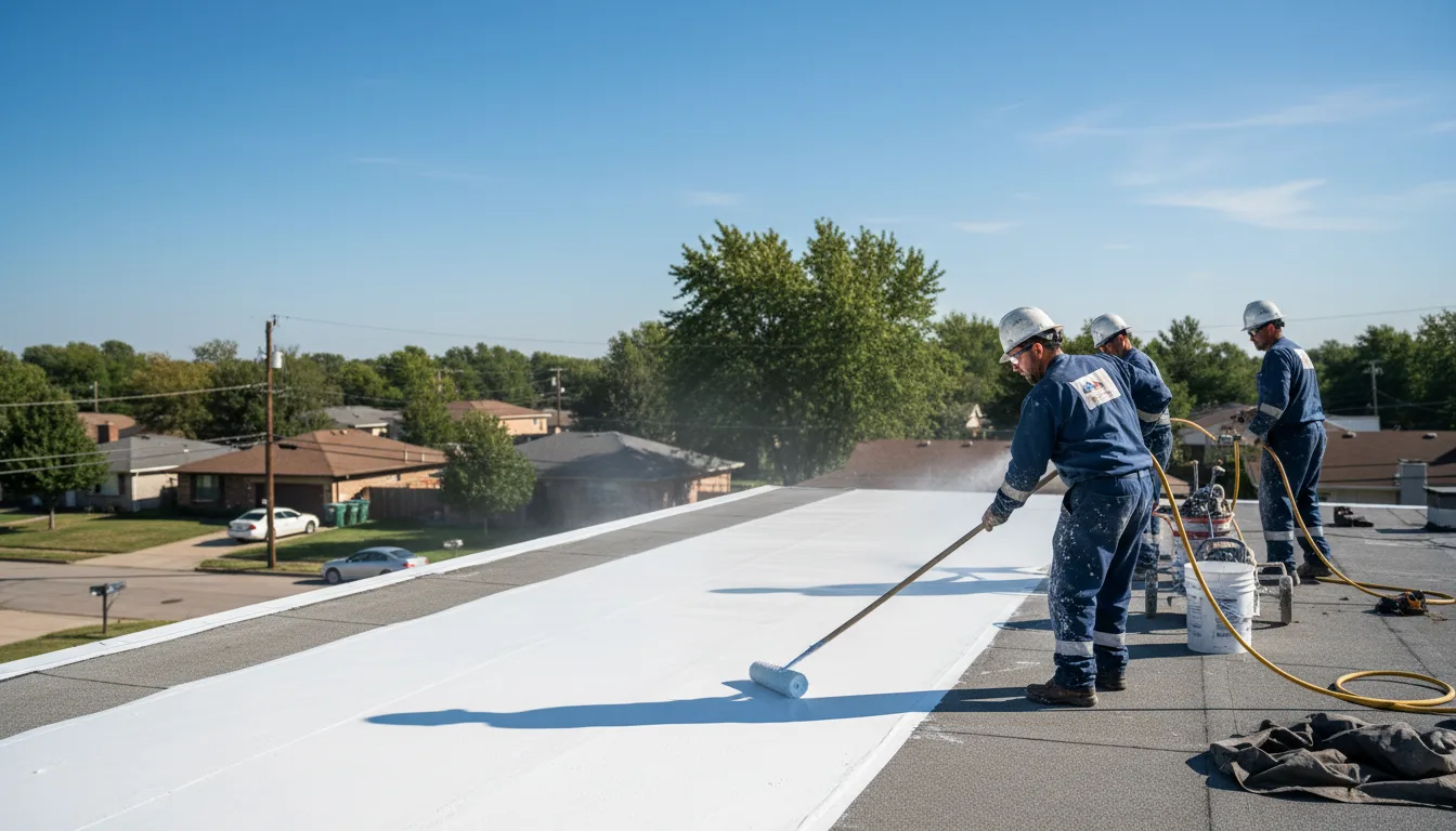 Commercial roof coating in Claflin, KS near me